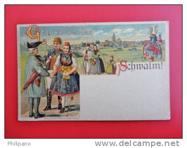 Gruss Von Der    Schwalm Undivded Back  --- ------- -------   Ref  349 - Customs