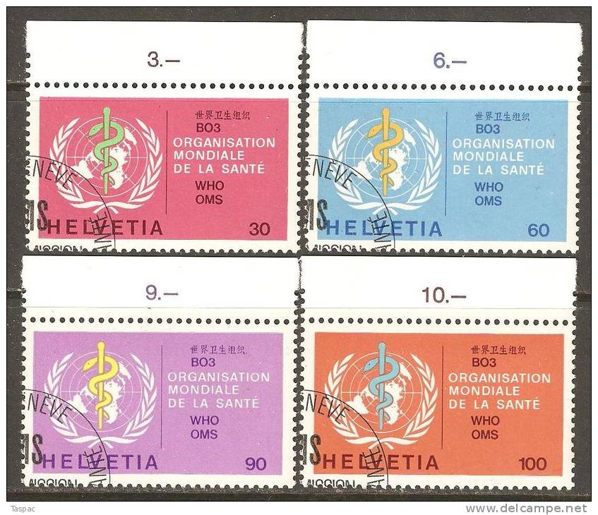 Switzerland 1975 OMS / WHO Mi# 36-39 Used - Officials