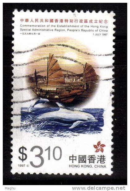 Hong Kong Used 1997, Dolphin, Marine Mammals, - Gebraucht