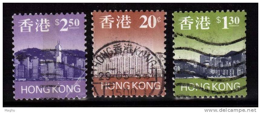 Hong Kong Used 1997, 3 Diff., Views - Used Stamps