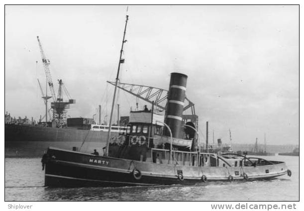 Remorqueur MARTY -  Photo Ancienne John Clarkson - Tugboats