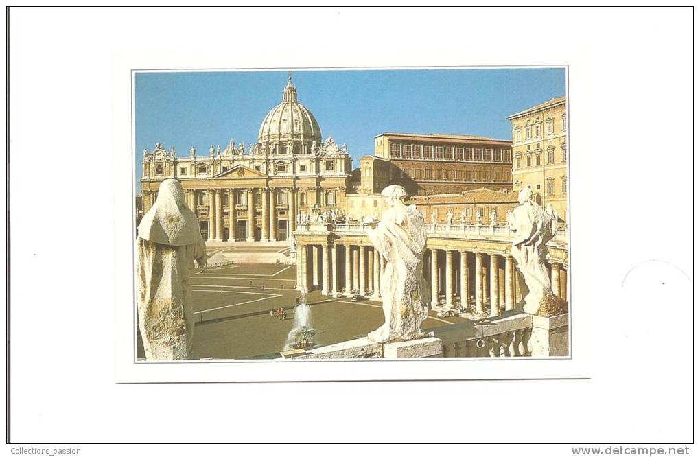 CP, Vatican, Place Saint-Pierre, Explications Au Verso, écrite - Vatican