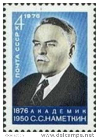 USSR Russia 1976 100th Birth Anniv S. S. Nametkin Organic Chemist Chemistry People Sciences Soviet Stamp MNH Sc4460 - Scheikunde