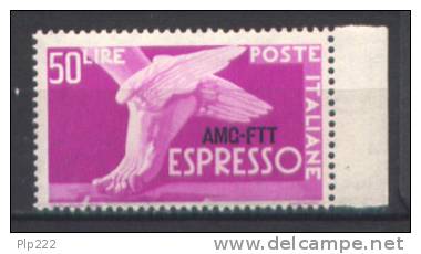 Trieste A 1952 Democratica 50 &pound; Sopr 1 Riga (Sass Ex 7) **/MNH - Express Mail
