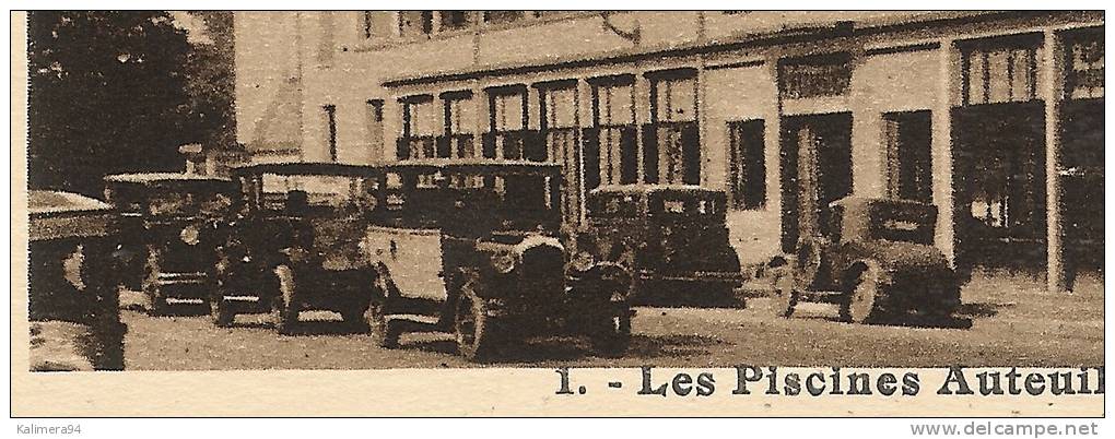 NATATION  /  LES  PISCINES  AUTEUIL-MOLITOR  ( PARIS 16ème ) /  ENTREE DU BASSIN D´ETE  ( Automobile HOTCHKISS ) - Swimming