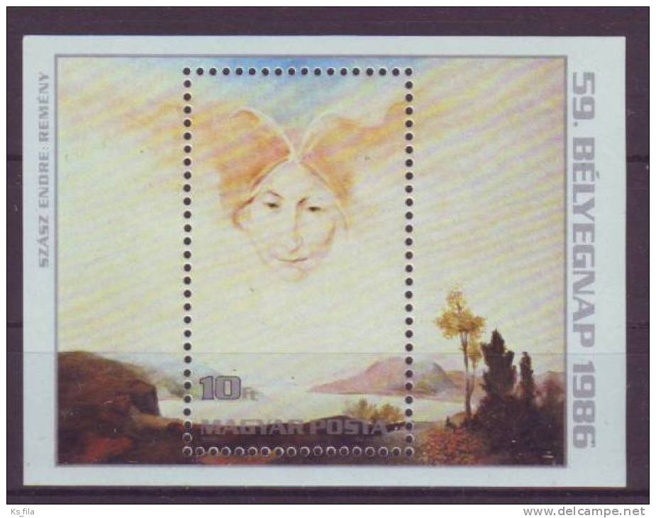 HUNGARY - 1986. Stamp Day S/S - MNH - Blocks & Kleinbögen