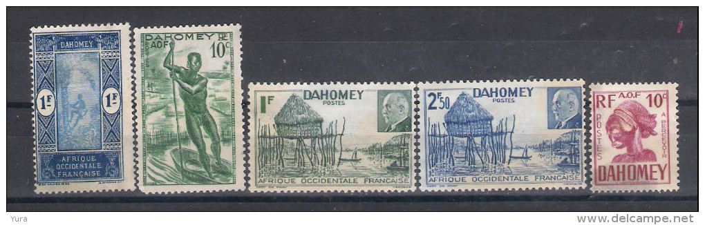 Dahomey 5 Different (*)   (a6p2) - Unused Stamps