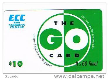 ST MAARTEN (ST. MARTIN)   - ECC EAST CARIBBEAN CELLULAR (GSM RECHARGE) - THE GO CARD 10     - USED   -  RIF. 958 - Antilles (Neérlandaises)