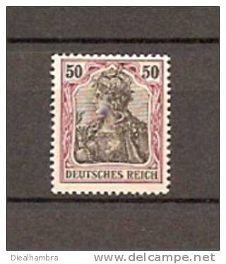 DEUTSCHES REICH DR IMPERIO GERMANIA MIT Wz. I. FRIEDENSDRUCK, REIN WEISSER GUMMI, FEINER DRUCK 1905 / MH / 91 Ix - Ungebraucht