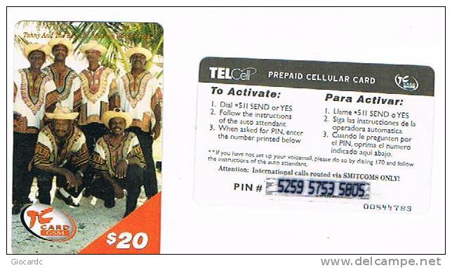 ST MAARTEN (ST. MARTIN) - TEL CELL  (GSM RECHARGE) - TANNY AND THE BOYS,  STRING BAND       - USED  -  RIF. 970 - Antille (Olandesi)