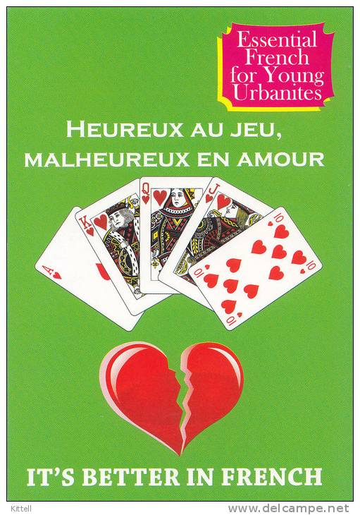 Postcard Alliance Francaise Playing Cards - Cartes à Jouer