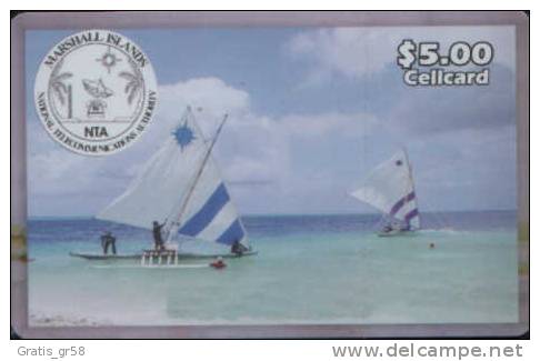 Marshall Islands - MRS-NTA-01, Prepaid Phonecard, 5$, Sailboats , Mint - Marshall