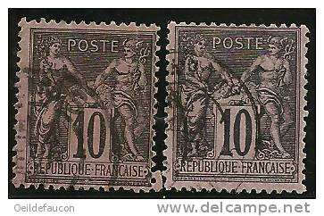 FRANCE - Yvert - 89 Et 89 A - Cote 3 € - 1876-1898 Sage (Type II)