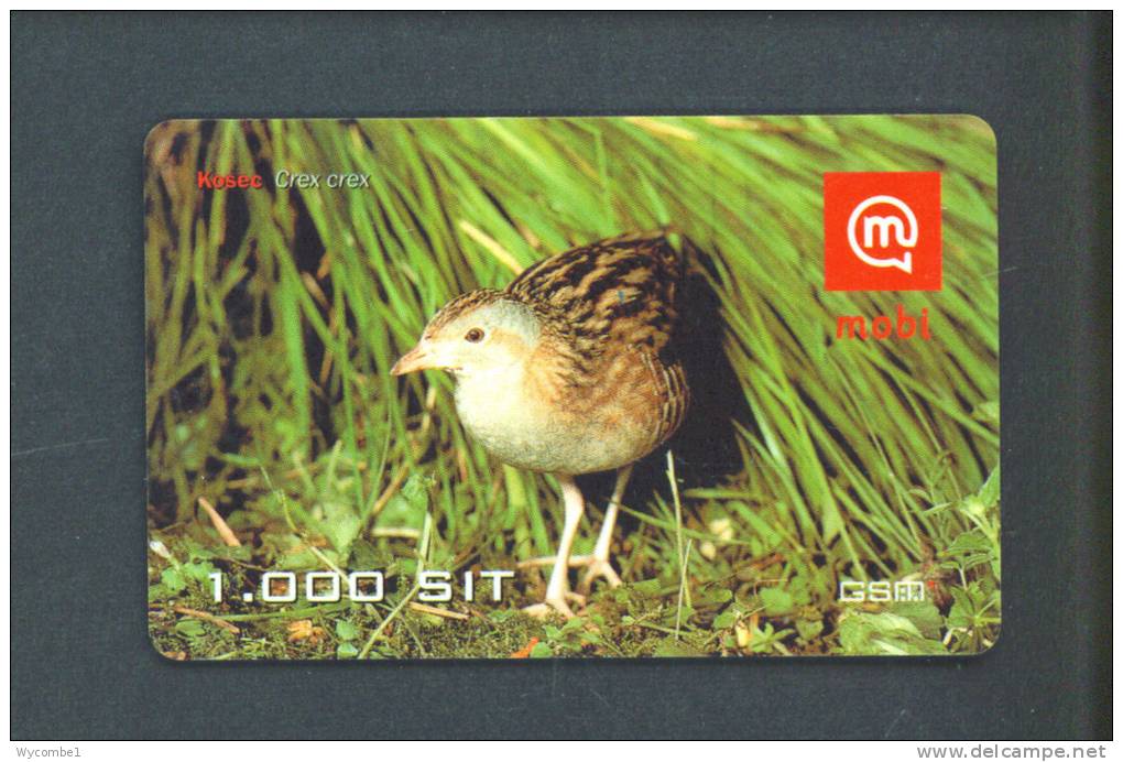 SLOVENIA  -  Mobitel Remote Phonecard/Bird As Scan - Slowenien