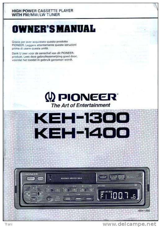PIONEER - KEH - 1300 - 1400 - Sonstige & Ohne Zuordnung