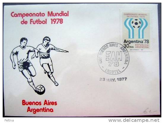 1977 ARGENTINA COVER FOR 1978 FIFA SOCCER WORLD CUP FOOTBALL FUSSBALL - 1978 – Argentine