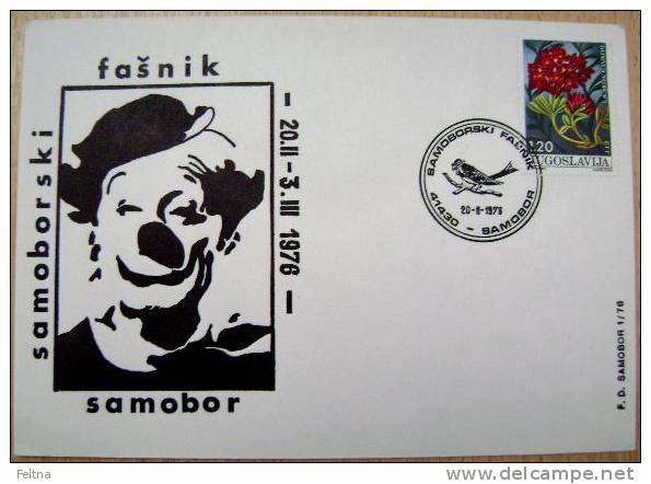 1976 YUGOSLAVIA COVER SAMOBOR FASNIK CARNIVAL - Carnival