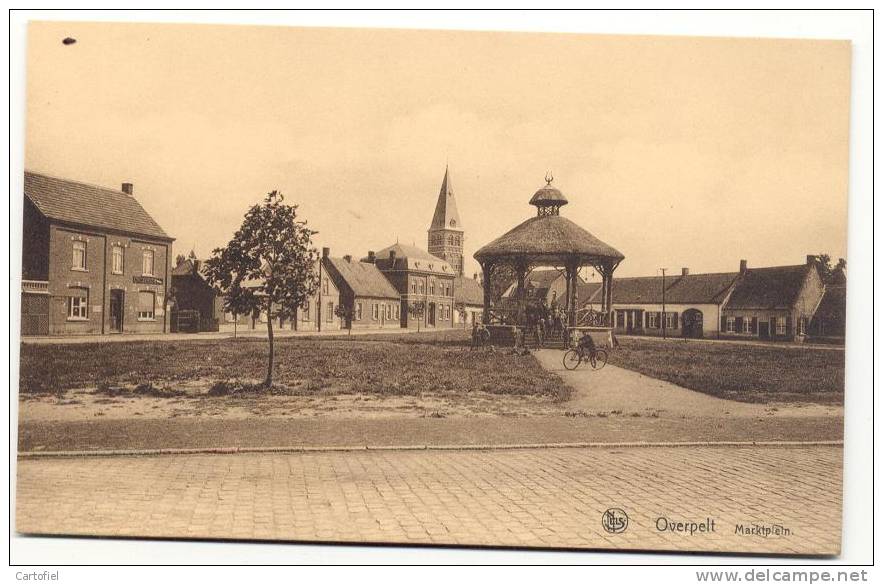 OVERPELT-MARKTPLEIN-KIOSK -VEEL  VOLK!! -UITGAVE L.G.T. - Overpelt