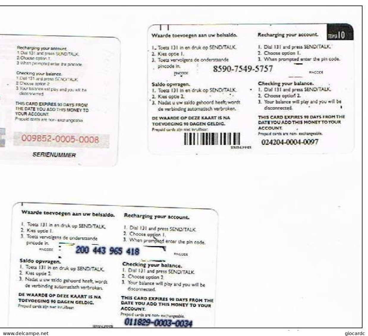 SURINAME (SURINAM) - TELE SUR  (GSM RECHARGE) - DRUMMER: LOT OF 3 DIFFERENT        - USED  -  RIF. 2050 - Surinam