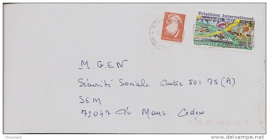 LETTRE NOUVELLE CALEDONIE Oblitération Nouméa 2005 - Storia Postale