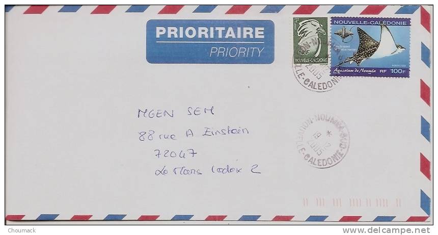 LETTRE NOUVELLE CALEDONIE Oblitération Nouméa Sud 2005 - Cartas & Documentos