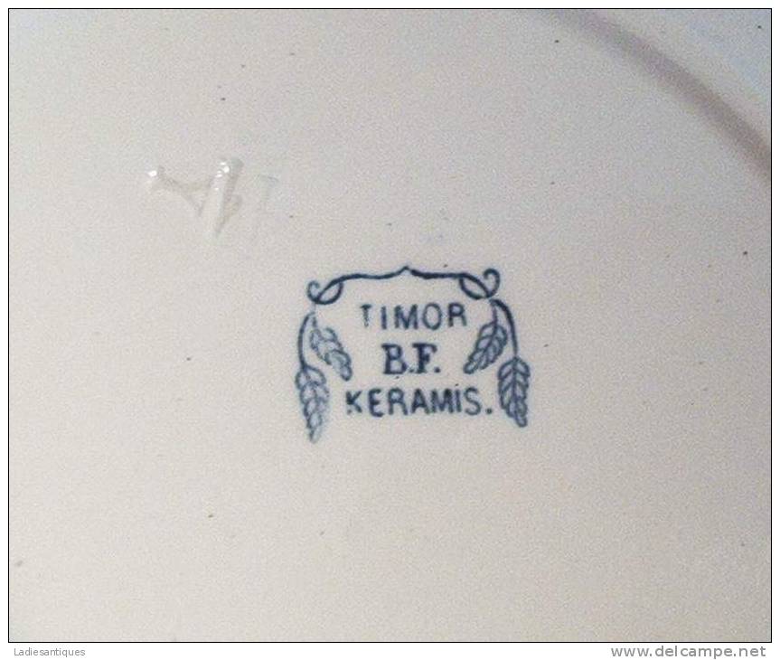 Timor B.F. Keramis  - Assiette - Bord -  Plate - AS 2080 - Boch (BEL)