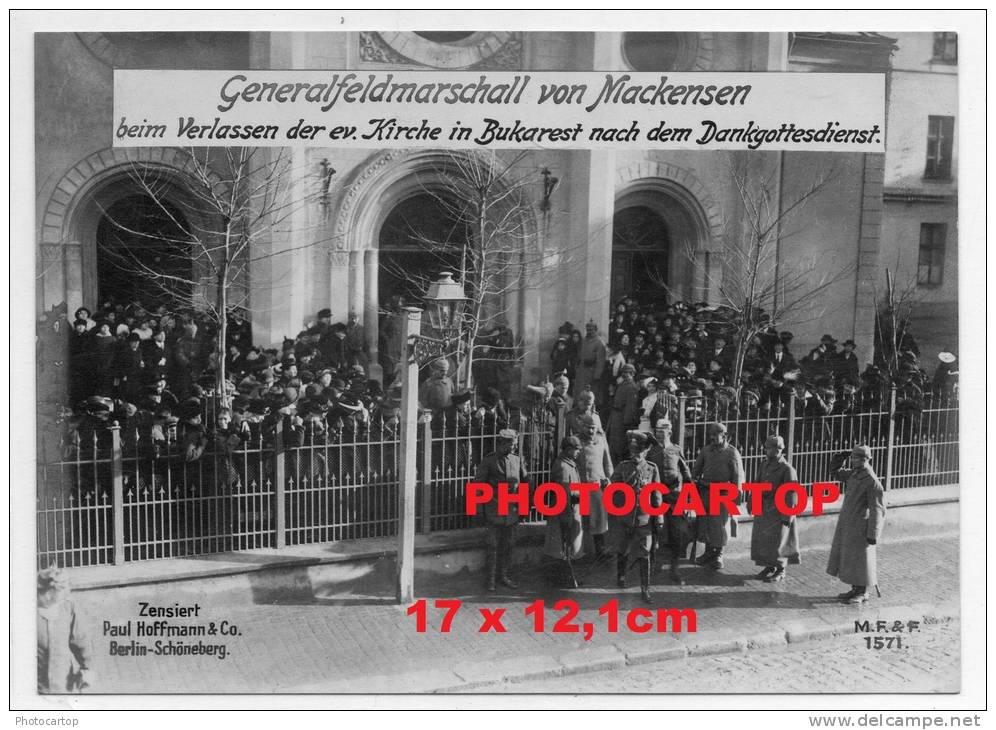 BUKAREST-General Feldmarschall VON MACKENSEN-KIRCHE-GOTTESDIENST-1 WELTKRIEG-1WK.-OFFIZIEREN-MILITARIA-RUMÄNIEN- - Romania