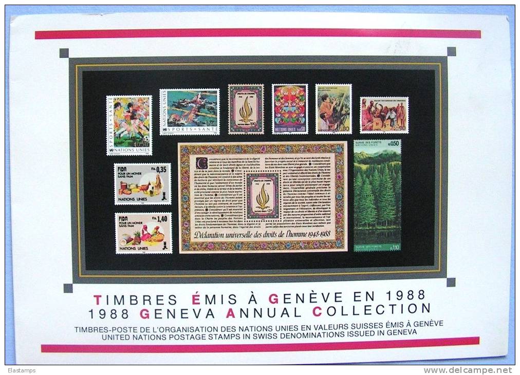 ==UNO Genf  Karnet 1988 - Cuadernillos