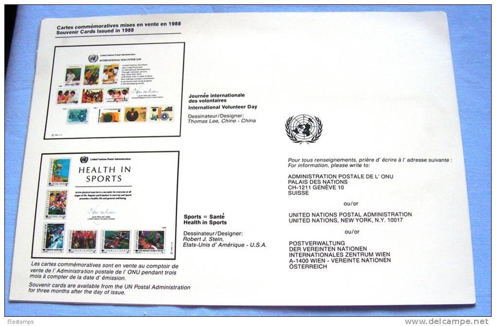 ==UNO Genf  Karnet 1988 - Markenheftchen