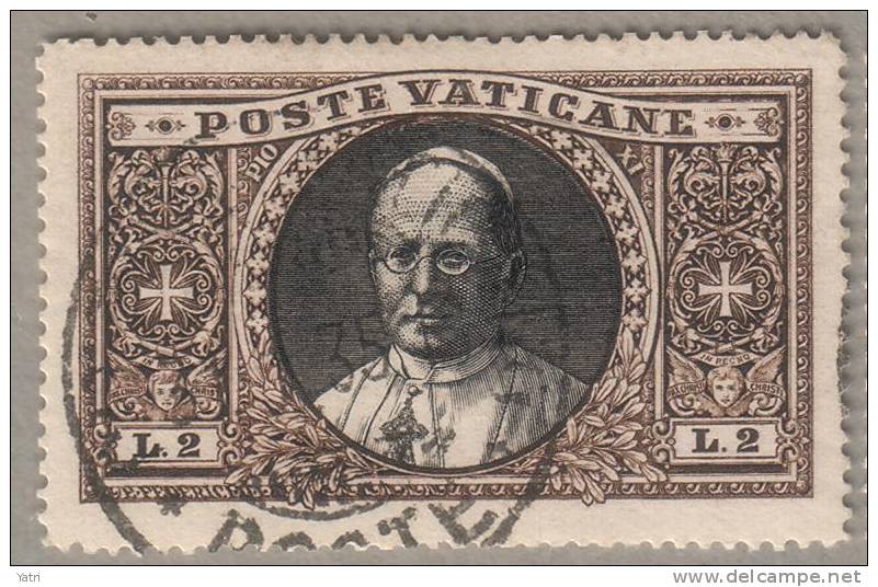 Vaticano - 1933 - Giardini E Medaglioni - 2 Lire - Usato - Used Stamps