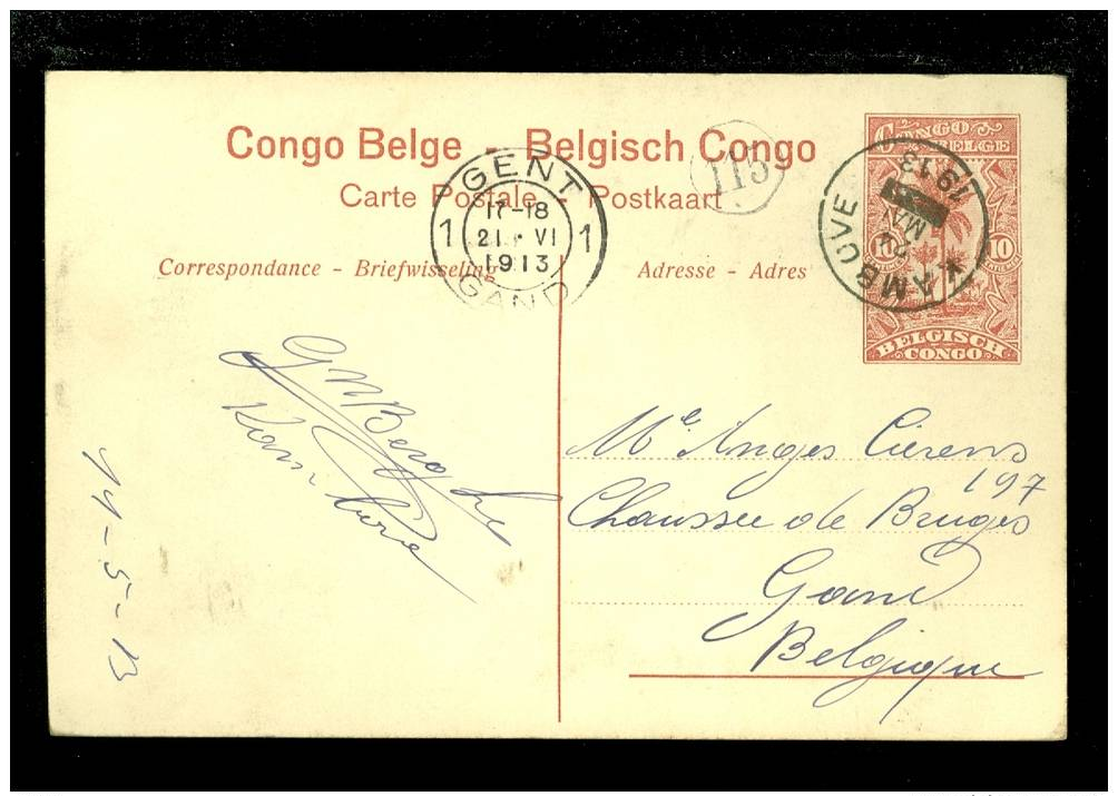 Entier Postal ( 2263 )  Postwaardestuk Congo Belge N°21 - Entiers Postaux