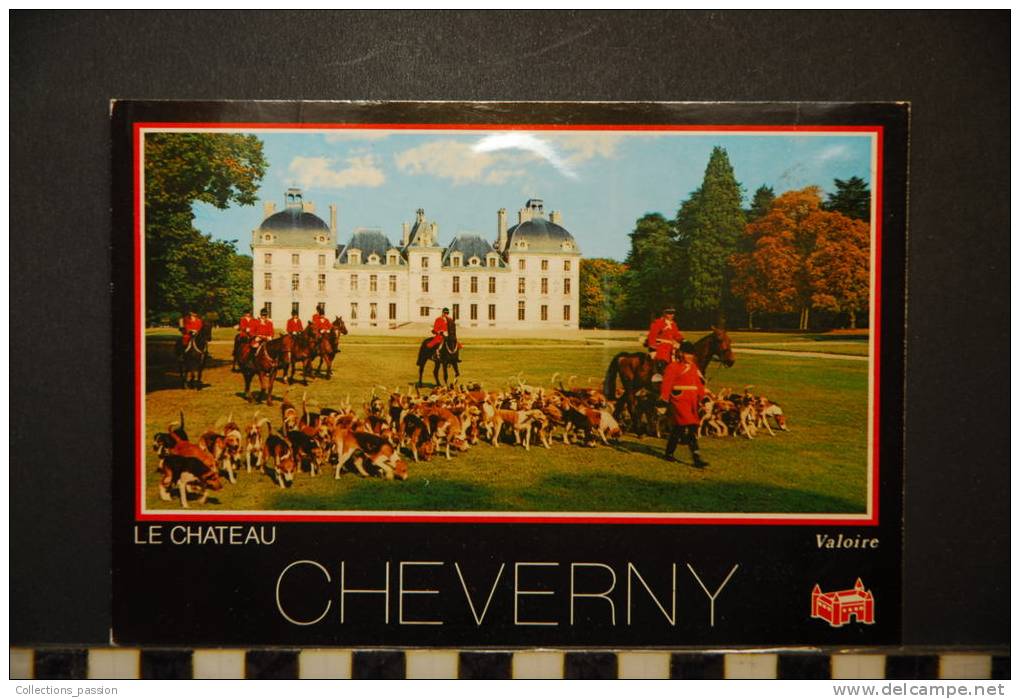 CP,  41 , CHEVERNY SPORT CHASSE ACOUR A CHEVERNY LES PIQUEUX ET LA MEUTE DE L´EQUIPAGE DE CHEVERNY DEVANT LE CHATEAU - Caza