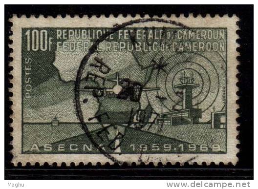 Cameroun Used 1969, Aerial Navigation, Airplane, Airport, Map, Radar, - Used Stamps