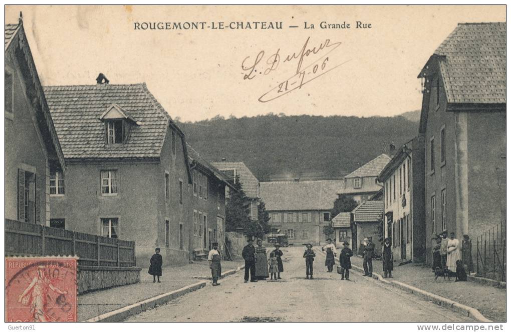 CPA (90)  ROUGEMONT-LE-CHÂTEAU  /  La Grande Rue  - - Rougemont-le-Château