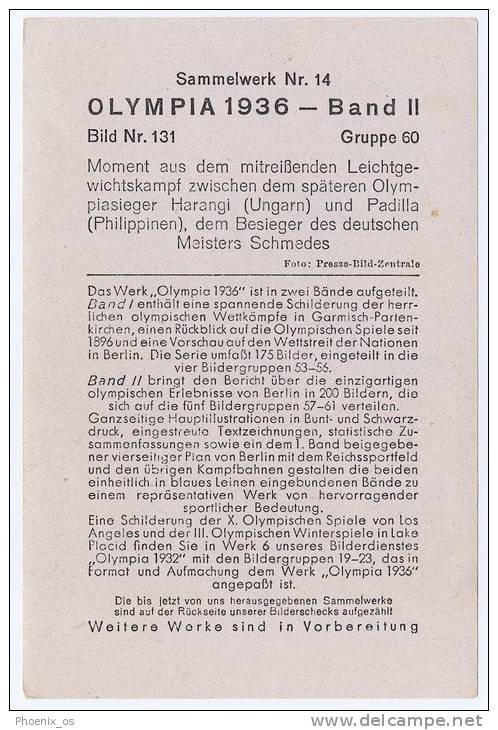 BOXING - Harangi (Hungary) & Padilla (Philippinen), Olympics 1936. - Sports
