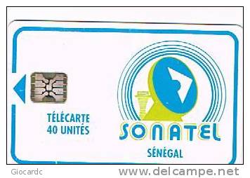 SENEGAL  - SONATEL  (CHIP) -  LOGO 40 UNITS  (SILVER CHIP)   CODE 37611         - USED   -  RIF. 842 - Senegal