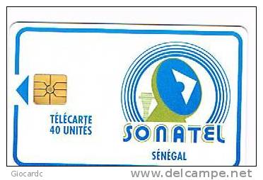 SENEGAL  - SONATEL  (CHIP) -  LOGO 40 UNITS  (GOLD CHIP)            - USED   -  RIF. 843 - Sénégal