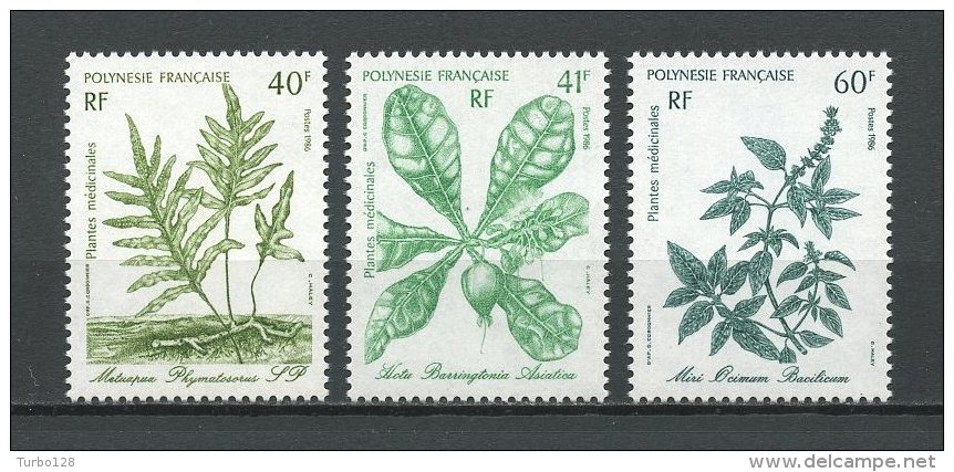 POLYNESIE 1986 N° 268/270 ** Neufs = MNH Superbes Cote: 4.35 € Plantes Médicinales Flore Metuapua - Nuovi