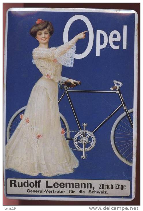 VELO....  OPEL.....CARTE POSTALE EN TOLE..1955 ENVIRON....DOS CPSM.......NON ECRITE       ..‹(•¿•)› - Altri & Non Classificati