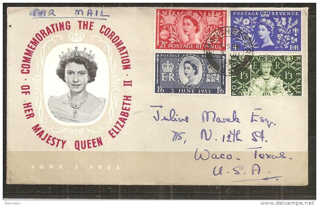 GreatBritain1953: SG532-5 FDC Michel Cat.Value 70pounds - 1952-71 Ediciones Pre-Decimales