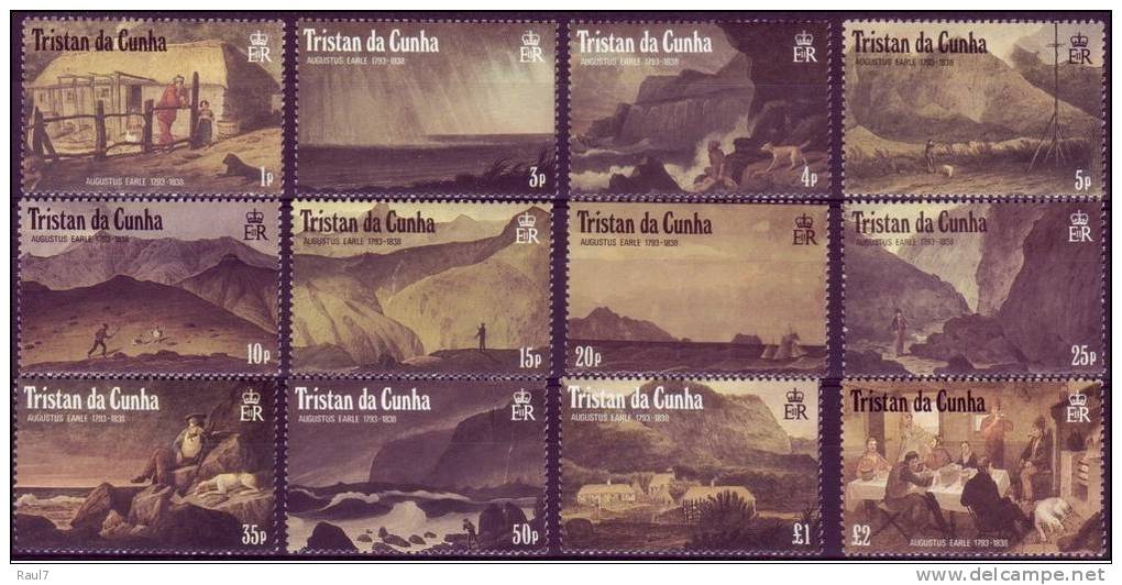 TRISTAN DA CUNHA - Peintures De Augustus Earle 1824 - 12v Neufs *** // Mnh - Tristan Da Cunha