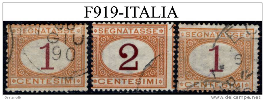 Italia-F00919 - 1870 - Segnatasse - Sassone: N.3, 4 (o) - Privi Di Difetti Occulti. - Taxe