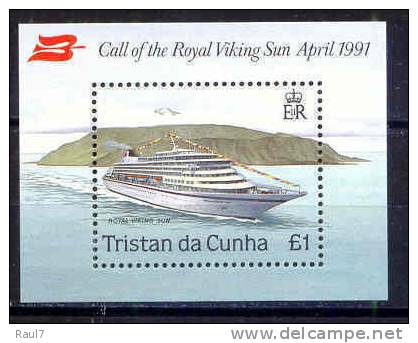 TRISTAN DA CUNHA - Bateau De Croisiere, Royal Viking Sun BF  Neufs *** // Mnh // CV €7.50 - Tristan Da Cunha