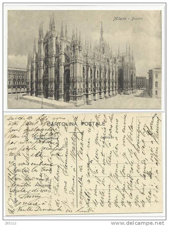 MILANO, Duomo, 1907., Italy - Taxe