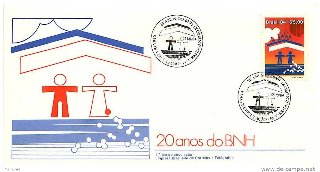 BRÉSIL  FDC 1984  Banque Pour Le Logement - FDC