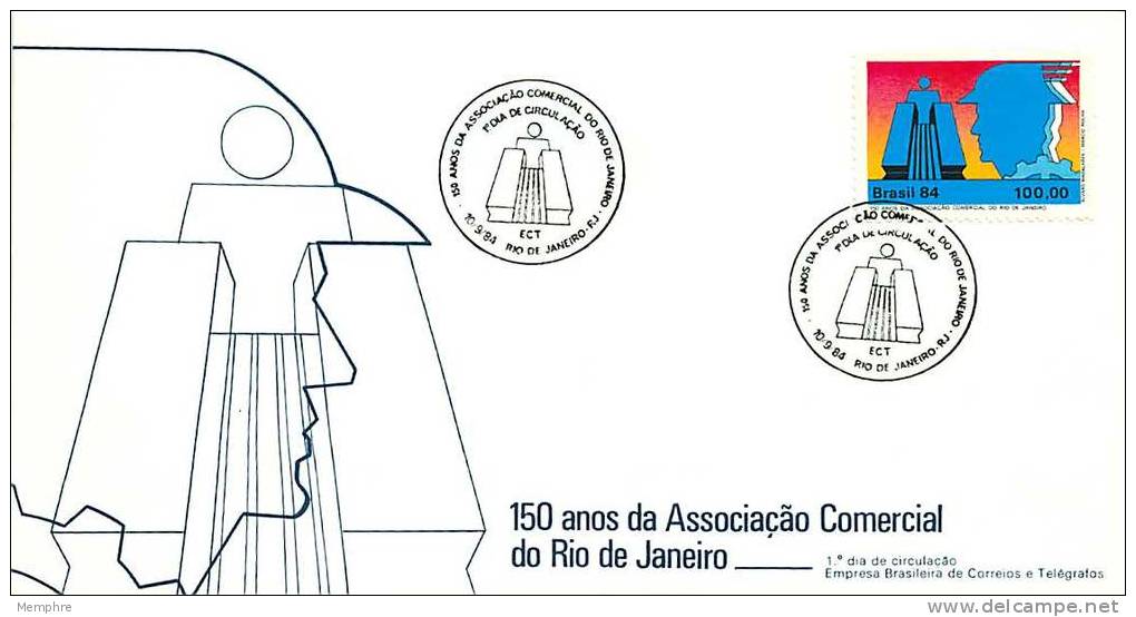 BRÉSIL  FDC 1984  Chambre De Commerce De Rio De Janeiro - FDC