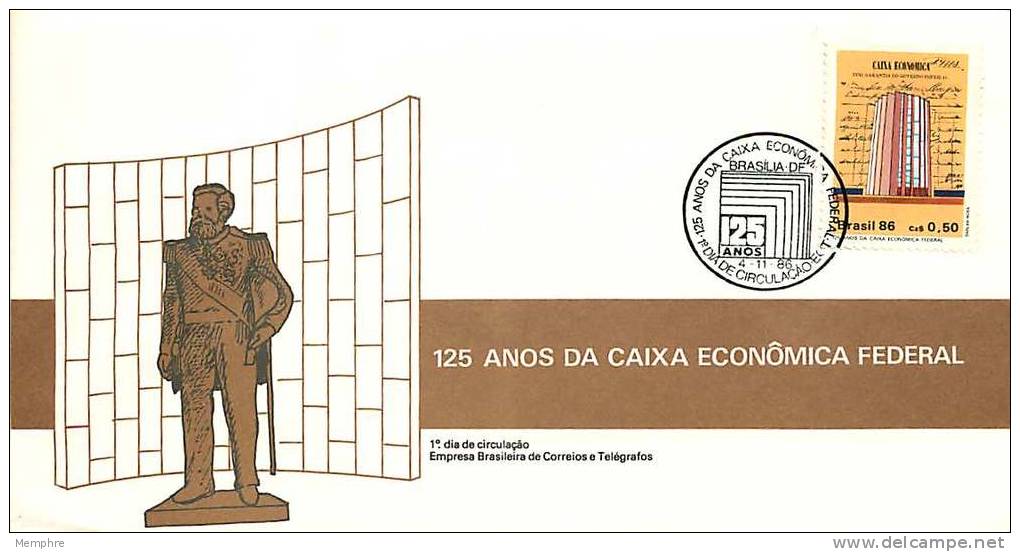 BRÉSIL  FDC 1986   Caisse D´économie Fédérale - FDC