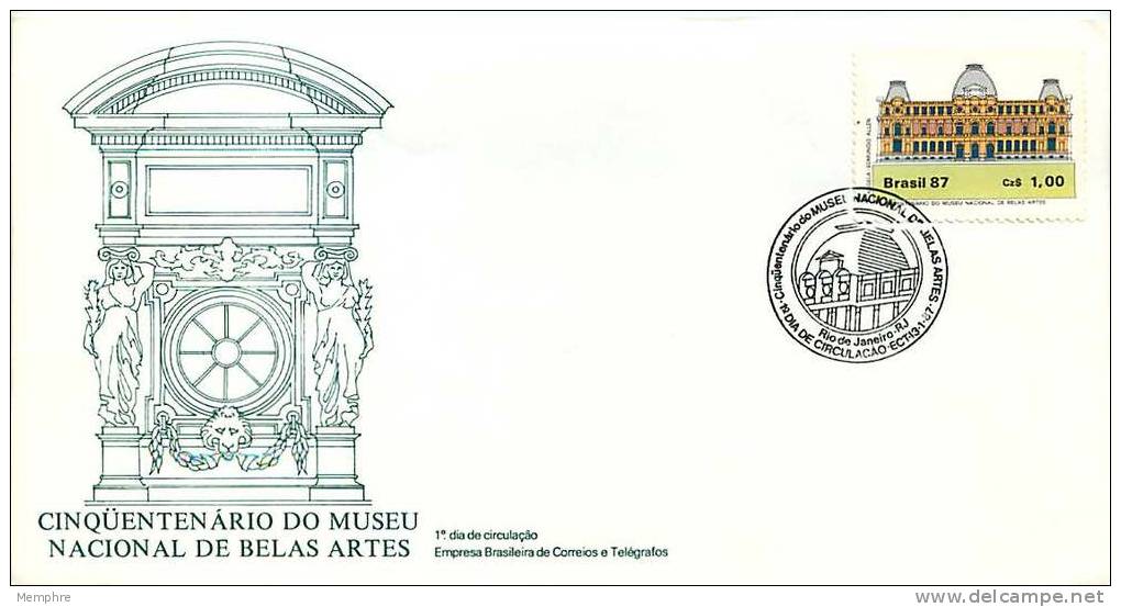 BRÉSIL  FDC 1987   Musée National Des Beaux-arts - FDC