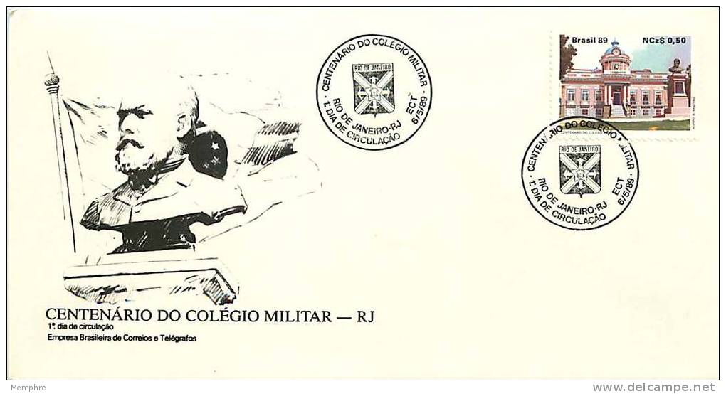 BRÉSIL  FDC 1989  Collège Militaire - FDC