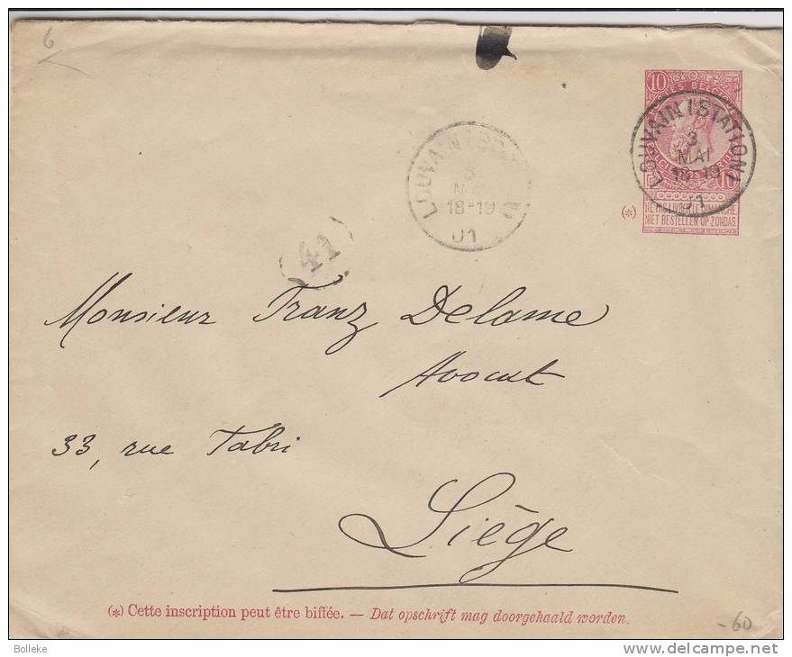 Belgique - Entier Postal De 1907 - Fine Barbe - Omslagbrieven